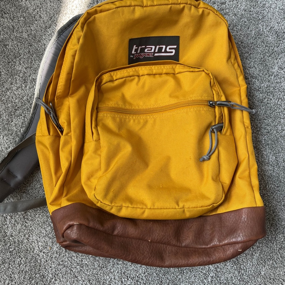 Jansport Mustard and Brown Backpack